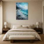 Premium Wall Art Dikey Html Edition – BEDROOMNW02052 showcased in an elegant minimalist interior
