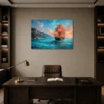 Premium Wall Art Yatay Html Edition – BEDROOMNW02055 displayed in a contemporary gallery-inspired room