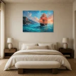 Premium Wall Art Yatay Html Edition – BEDROOMNW02055 showcased in an elegant minimalist interior