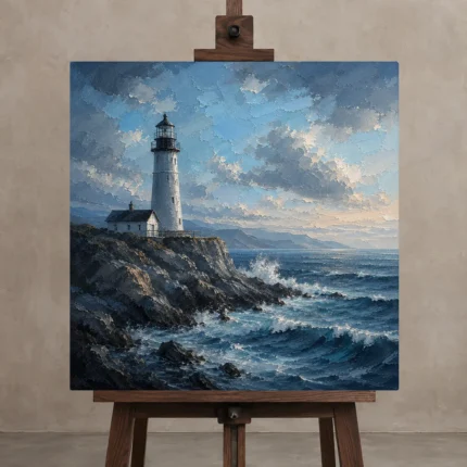 Premium Wall Art Kare Html Edition – BEDROOMNW02058 displayed on a studio easel