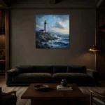 Premium Wall Art Kare Html Edition – BEDROOMNW02058 shown in a warm modern interior