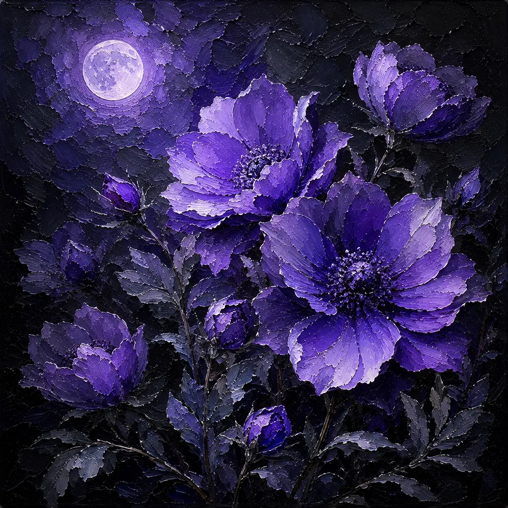 Amethyst Silence Purple Wall Art For Bedroom Blue Lilac Museum Art Print