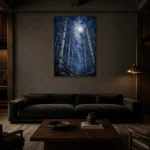 Premium Wall Art Dikey Html Edition – BEDROOMNW02083 shown in a warm modern interior