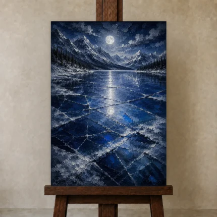 Premium Wall Art Dikey Html Edition – BEDROOMNW02084 displayed on a studio easel
