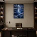 Premium Wall Art Dikey Html Edition – BEDROOMNW02084 displayed in a contemporary gallery-inspired room