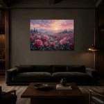 Premium Wall Art Yatay Html Edition – BEDROOMNW02091 shown in a warm modern interior