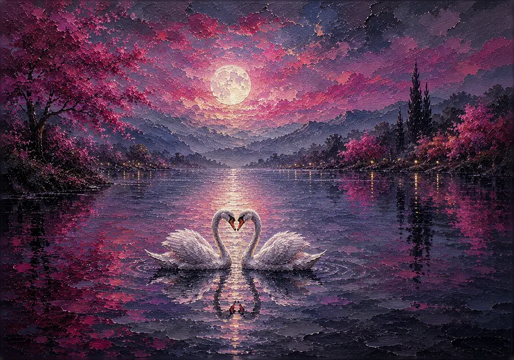 Eternal Embrace Romantic Bedroom Wall Art Dusty Rose Editorial Art Print