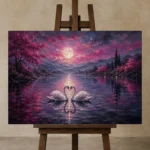 Premium Wall Art Yatay Html Edition – BEDROOMNW02093 displayed on a studio easel