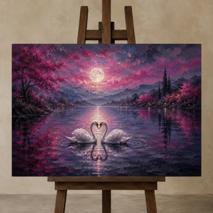 Premium Wall Art Yatay Html Edition – BEDROOMNW02093 displayed on a studio easel