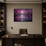 Premium Wall Art Yatay Html Edition – BEDROOMNW02093 displayed in a contemporary gallery-inspired room