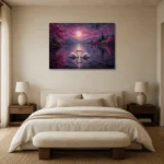 Premium Wall Art Yatay Html Edition – BEDROOMNW02093 showcased in an elegant minimalist interior