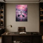 Premium Wall Art Dikey Html Edition – BEDROOMNW02094 displayed in a contemporary gallery-inspired room