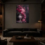 Premium Wall Art Dikey Html Edition – BEDROOMNW02096 shown in a warm modern interior