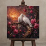 Premium Wall Art Kare Html Edition – BEDROOMNW02097 displayed on a studio easel