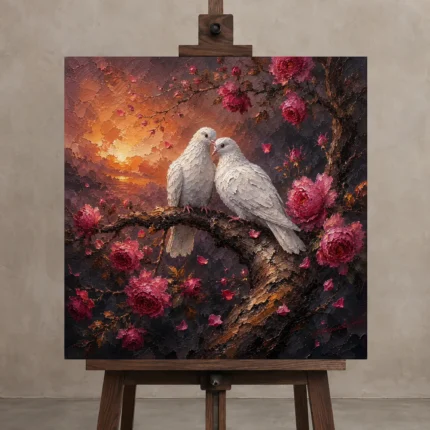 Premium Wall Art Kare Html Edition – BEDROOMNW02097 displayed on a studio easel