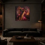 Premium Wall Art Kare Html Edition – BEDROOMNW02098 shown in a warm modern interior