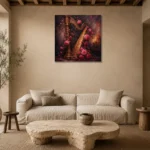 Premium Wall Art Kare Html Edition – BEDROOMNW02098 presented in a sophisticated home setting