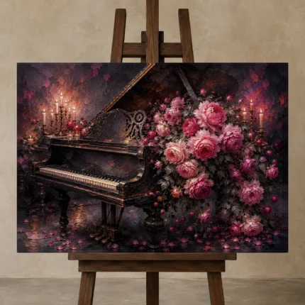 Premium Wall Art Yatay Html Edition – BEDROOMNW02101 displayed on a studio easel