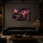 Premium Wall Art Yatay Html Edition – BEDROOMNW02101 shown in a warm modern interior
