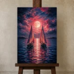 Premium Wall Art Dikey Html Edition – BEDROOMNW02103 displayed on a studio easel
