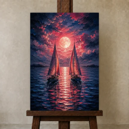 Premium Wall Art Dikey Html Edition – BEDROOMNW02103 displayed on a studio easel