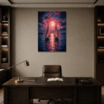 Premium Wall Art Dikey Html Edition – BEDROOMNW02103 displayed in a contemporary gallery-inspired room