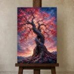Premium Wall Art Dikey Html Edition – BEDROOMNW02104 displayed on a studio easel