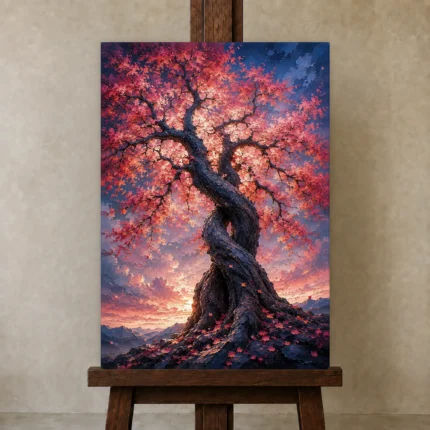 Premium Wall Art Dikey Html Edition – BEDROOMNW02104 displayed on a studio easel