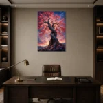 Premium Wall Art Dikey Html Edition – BEDROOMNW02104 displayed in a contemporary gallery-inspired room