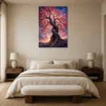 Premium Wall Art Dikey Html Edition – BEDROOMNW02104 showcased in an elegant minimalist interior