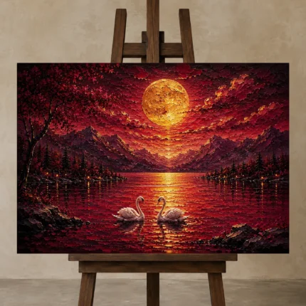 Premium Wall Art Yatay Html Edition – BEDROOMNW02109 displayed on a studio easel