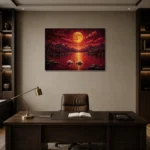Premium Wall Art Yatay Html Edition – BEDROOMNW02109 displayed in a contemporary gallery-inspired room