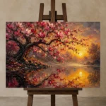 Premium Wall Art Yatay Html Edition – BEDROOMNW02111 displayed on a studio easel