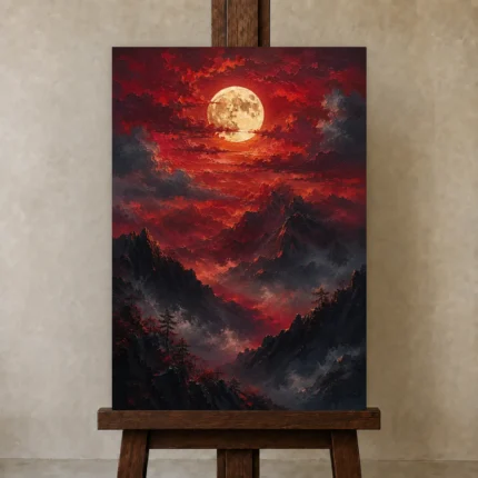 Premium Wall Art Dikey Html Edition – BEDROOMNW02114 displayed on a studio easel