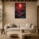 Premium Wall Art Dikey Html Edition – BEDROOMNW02114 presented in a sophisticated home setting