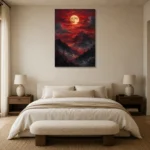Premium Wall Art Dikey Html Edition – BEDROOMNW02114 showcased in an elegant minimalist interior