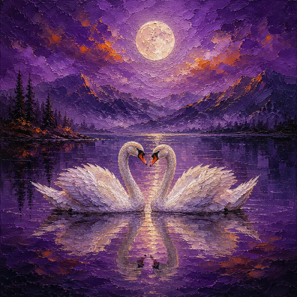 Amethyst Promise Love Wall Art for Bedroom Mauve & Copper Art Print