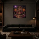 Premium Wall Art Kare Html Edition – BEDROOMNW02116 shown in a warm modern interior