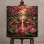 Premium Wall Art Kare Html Edition – BEDROOMNW02118 displayed on a studio easel