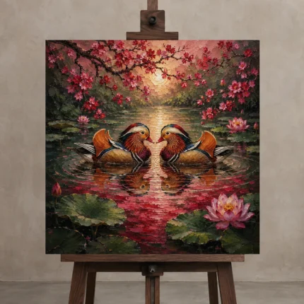 Premium Wall Art Kare Html Edition – BEDROOMNW02118 displayed on a studio easel