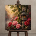 Premium Wall Art Kare Html Edition – BEDROOMNW02119 displayed on a studio easel