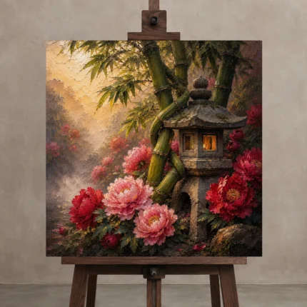 Premium Wall Art Kare Html Edition – BEDROOMNW02119 displayed on a studio easel