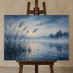 Premium Wall Art Yatay Html Edition – BEDROOMNW02123 displayed on a studio easel