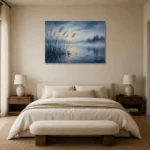 Premium Wall Art Yatay Html Edition – BEDROOMNW02123 showcased in an elegant minimalist interior