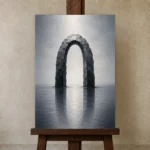 Premium Wall Art Dikey Html Edition – BEDROOMNW02125 displayed on a studio easel