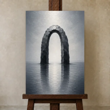 Premium Wall Art Dikey Html Edition – BEDROOMNW02125 displayed on a studio easel