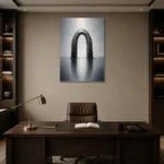 Premium Wall Art Dikey Html Edition – BEDROOMNW02125 displayed in a contemporary gallery-inspired room