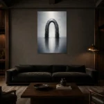 Premium Wall Art Dikey Html Edition – BEDROOMNW02125 shown in a warm modern interior