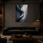 Premium Wall Art Dikey Html Edition – BEDROOMNW02126 shown in a warm modern interior