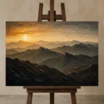 Premium Wall Art Yatay Html Edition – BEDROOMNW02130 displayed on a studio easel